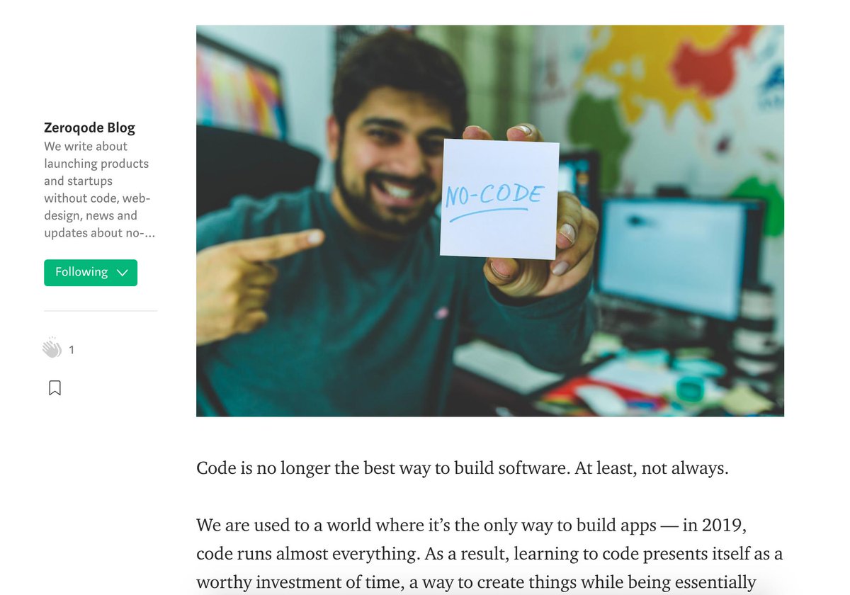 levon377's tweet image. 📣Check out an awesome piece wrote for us by @mneary0 on Why not everyone should learn how to code 👩‍💻

blog.zeroqode.com/why-not-everyo…

#nocode #zeroqode @Bubble_Group @zapier @integromat @airtable @ProductHunt @ProductHuntPod