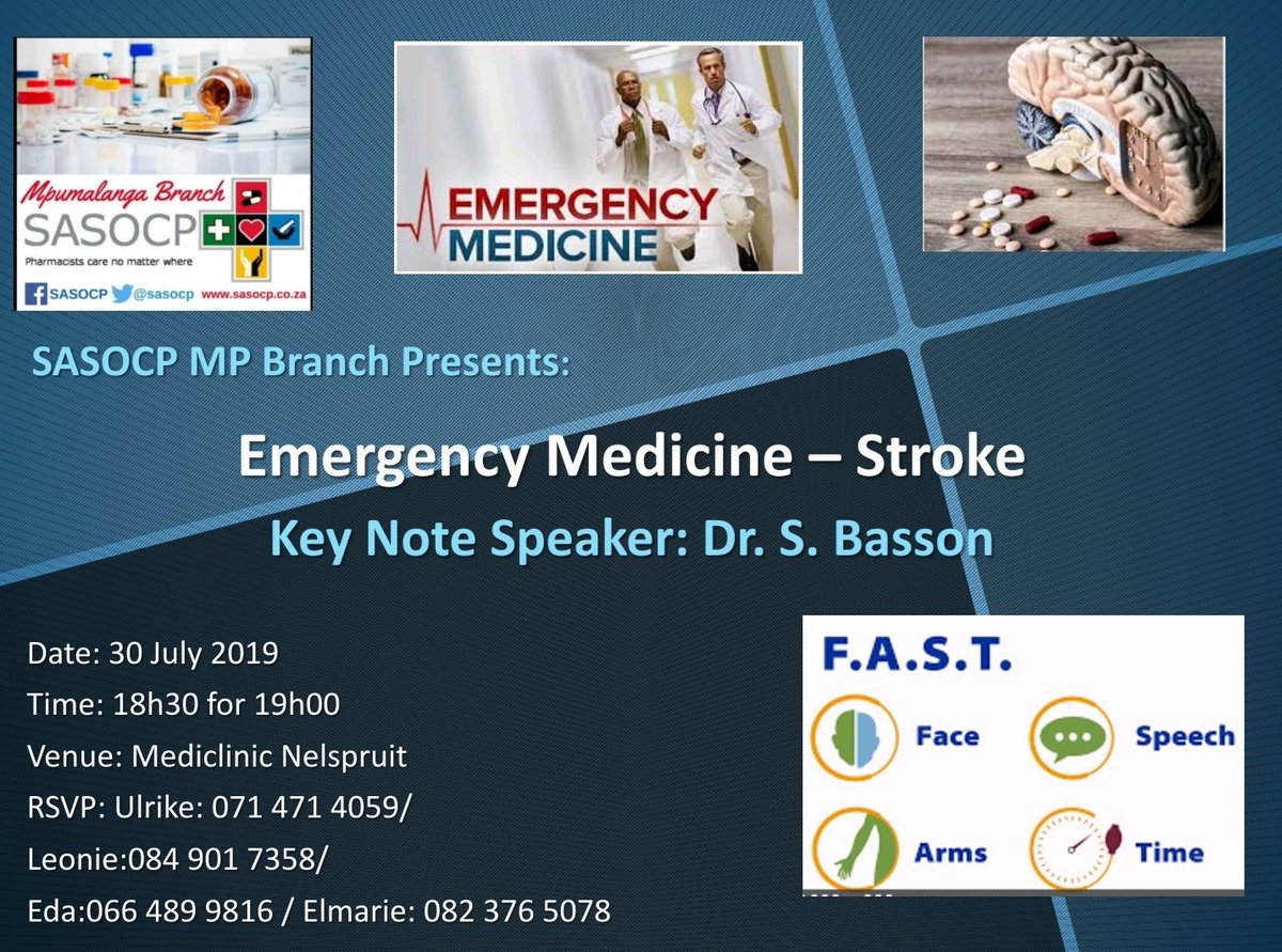 SasocpMp's tweet photo. An every day occurence!! Come and experience the management of stroke first hand from an EC Specialist Dr. Stefan Basson. https://t.co/2vAnkqbH9k