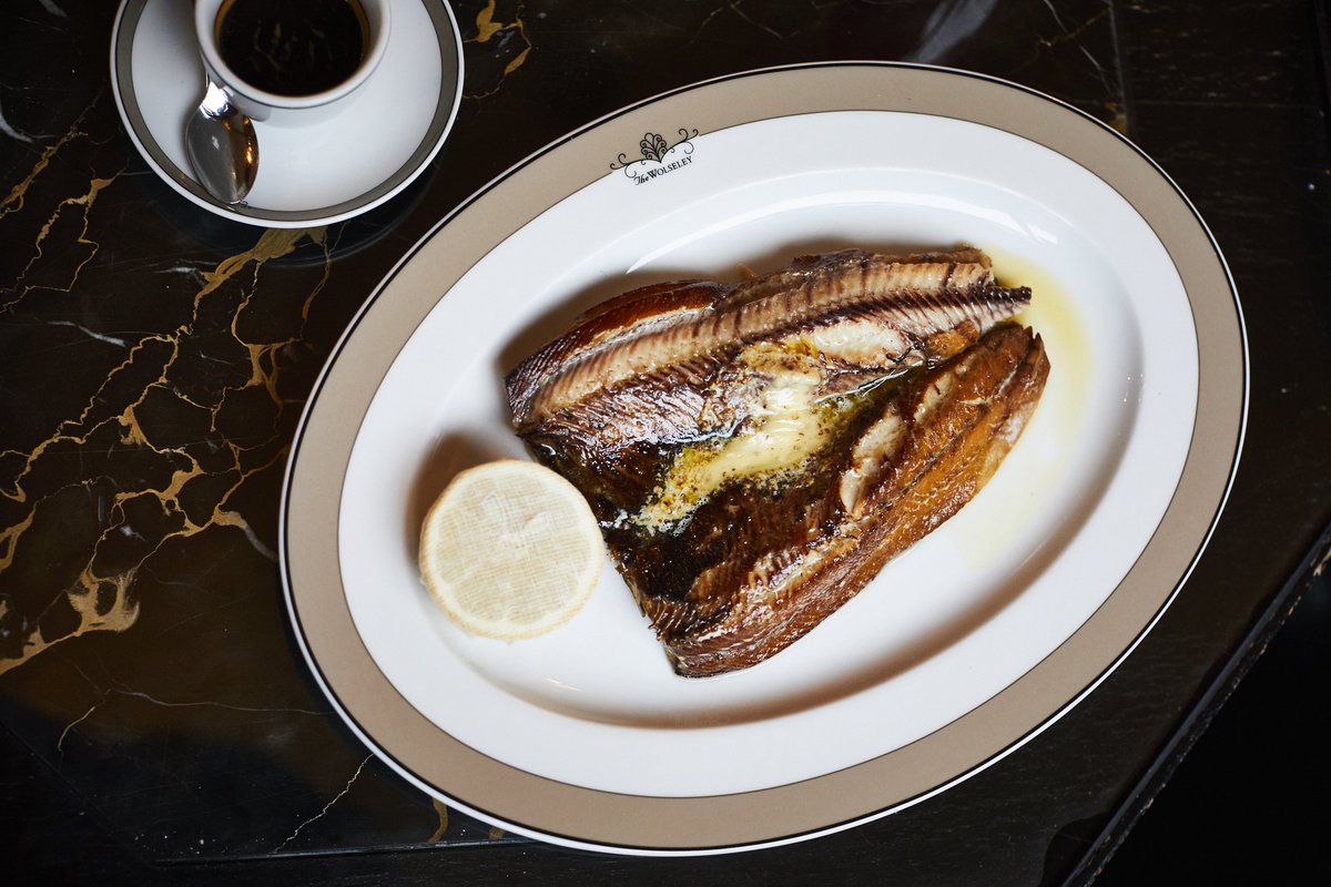 Grilled kipper with mustard butter and a strong espresso to start the working week. 
#BreakfastAtTheWolseley.