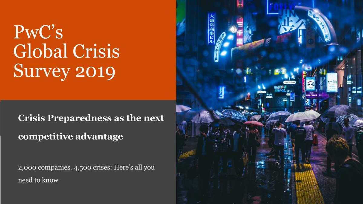 29% of companies surveyed have no staff dedicated to crisis preparedness, although more than half are likely to experience crisis. How to be prepared. pwc.to/GCS-2019 #CrisisPlanning #BusinessCrisis