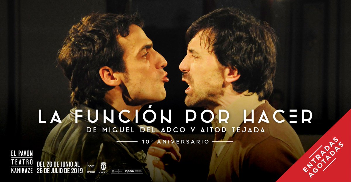 #EntradasAgotadas para todas las funciones de #LaFunciónPorHacer 10º aniversario
¡Gracias a todos!
De Miguel del Arco y Aitor Tejada
Dirigido por Miguel del Arco
#LFPH10
teatrokamikaze.com/programa/la-fu…
