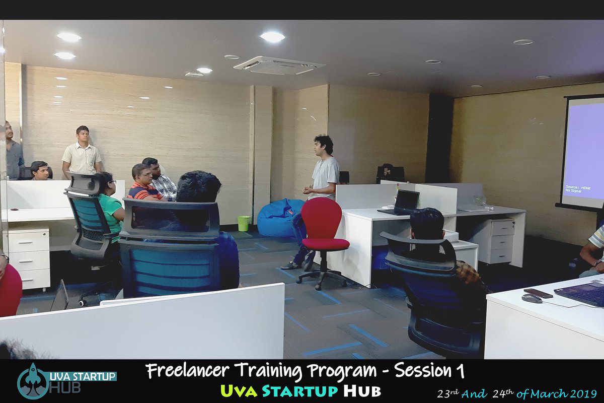 UvaStartupHub's tweet photo. The first session of the Freelancer Training Program of Uva Startup Hub (USH) was successfully held on 23rd &amp; 24th of Mar @ Insfra Technologies, Badulla. 
The program was lead by the expert freelancers of USH. 
There were 42 participants for the sessions. https://t.co/0fmUTKDyZG