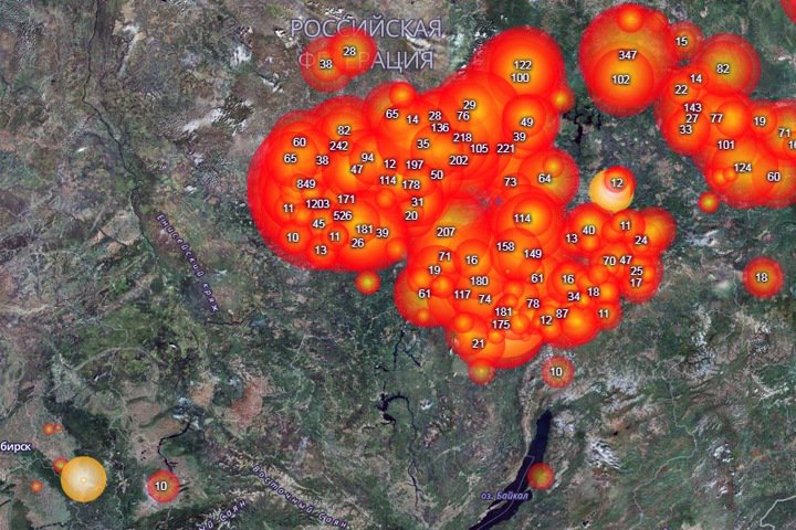 In #Krasnoyarsk and #Irkutsk regions, #Siberia, eastern #Russia, some 900,000 hectare (or equivalent to entire land area of Cyprus or Lebanon) is affected by forest fires:

tayga.info/147748