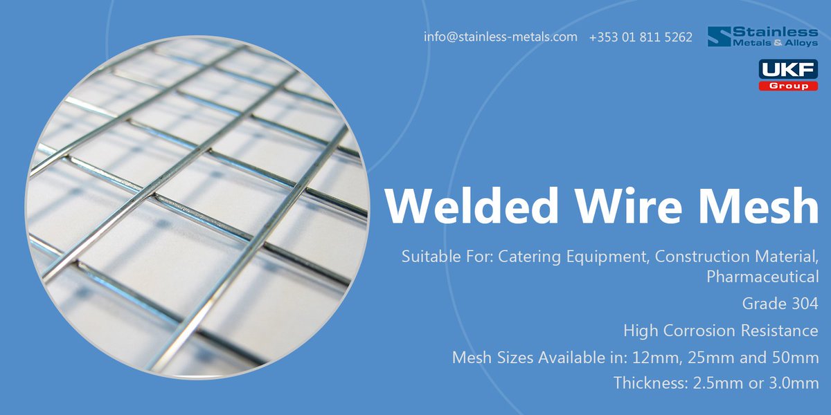 StainlessMetals's tweet photo. We supply Stainless 304 Welded Wire Mesh to a wide range of industries, including: #automotive, food processing &amp; #medical.

For more information, visit our website: 

https://t.co/0qjFS51Wyh

#manufacturing | #engineering |#pharmaceutical | #production https://t.co/oEeVmf1R4j