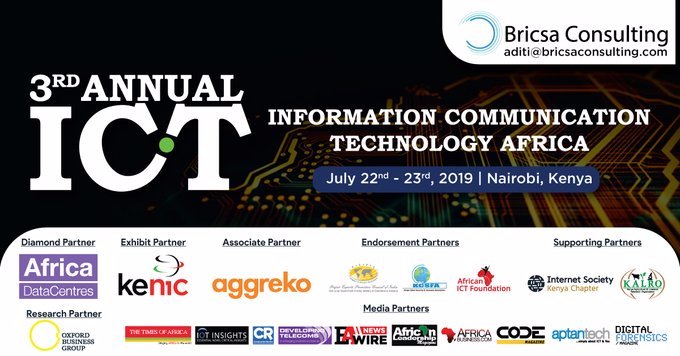 KenicTLD's tweet photo. KeNIC is proud to be an exhibit partner in the 3rd Annual Information Communication Technology Africa conference hosted by @BricsaConsultin   commencing today at Radisson Blue, Nairobi. #MondayMotivation #dotke @Annual_ICT https://t.co/HAoeanbwoH