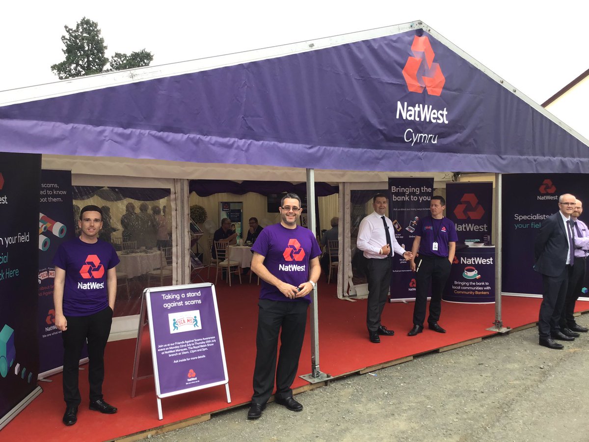 katie16baker's tweet photo. It’s well underway here at the 100th #RoyalWelshShow! We are running Friends Against Scams awareness events all day, and we would love to see you there! #natwestbusiness #NatWestBoost https://t.co/qhTGL9Vv4X