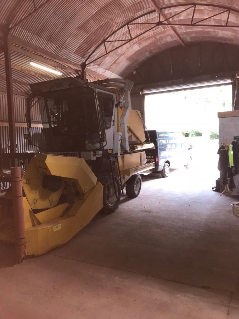 TrialsEquipment's tweet photo. On Saturday our service engineer was at @NIABTAG Telford working on the Sampo 2010 combine. #HarvestWeekend #harvest19 #Sampo2010 #SampoRosenolew #CombineHarvester https://t.co/CI2VGbyaId