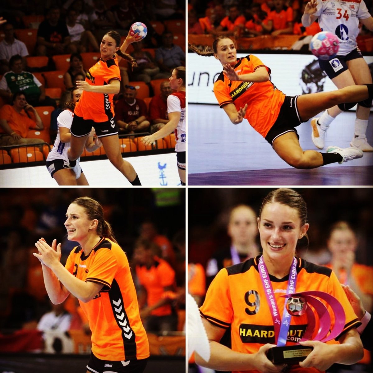 HNusser's tweet photo. Trots op #TeamNL🇳🇱 and Larissa. 🥈 op het EK In het Hongaarse Györ. Voor ons zit de handbalvakantie erop. Het was een 11dagen-ritje in de achtbaan. https://t.co/gb6PBeQEvR