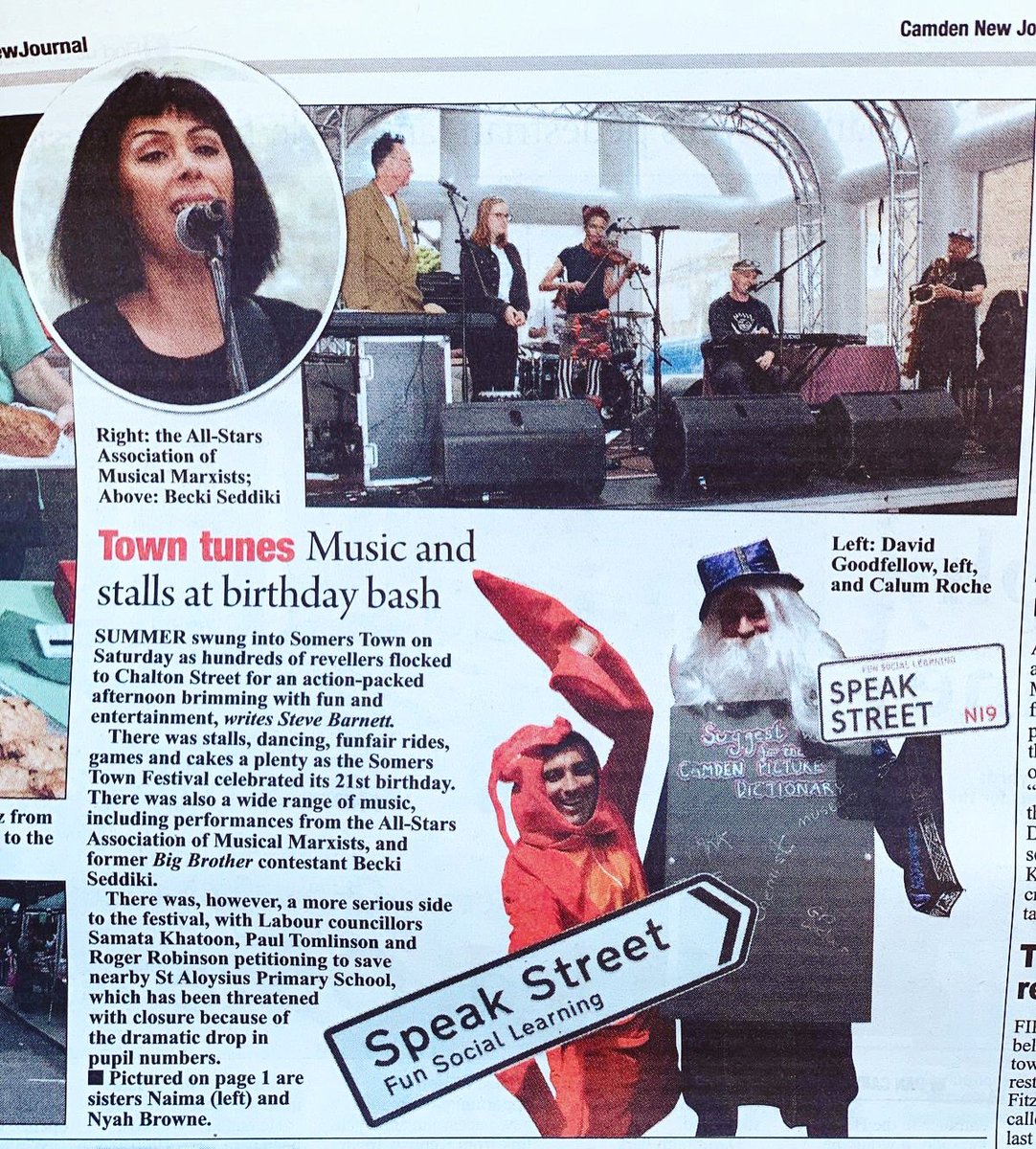 We made it into the <a href="/NewJournal/">Camden New Journal</a> in their coverage of the <a href="/SomerstownF/">Somerstown Festival</a> look out for the #LanguageLobster and the #WordWizard collecting words for the Camden Picture Dictionary! <a href="/camden_giving/">CAMDEN GIVING</a> <a href="/CMDNCollective/">Collective</a>