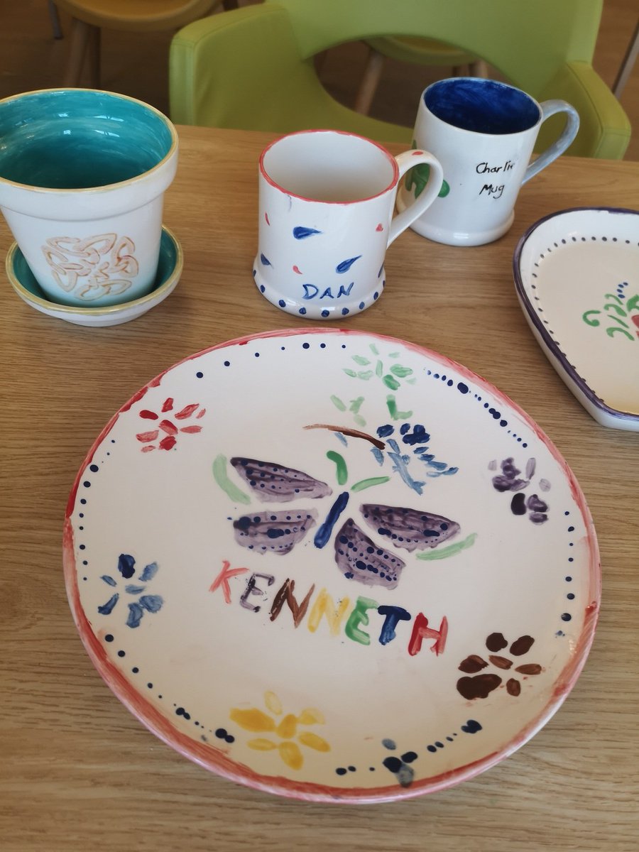 PlaceSpaceKelso's tweet photo. Some of the pottery created with Cheviot ceramics.  Freshly glazed. #cheviotceramics #paintyourownpottery @LifeChangesTrst https://t.co/ZU40U1LcHC