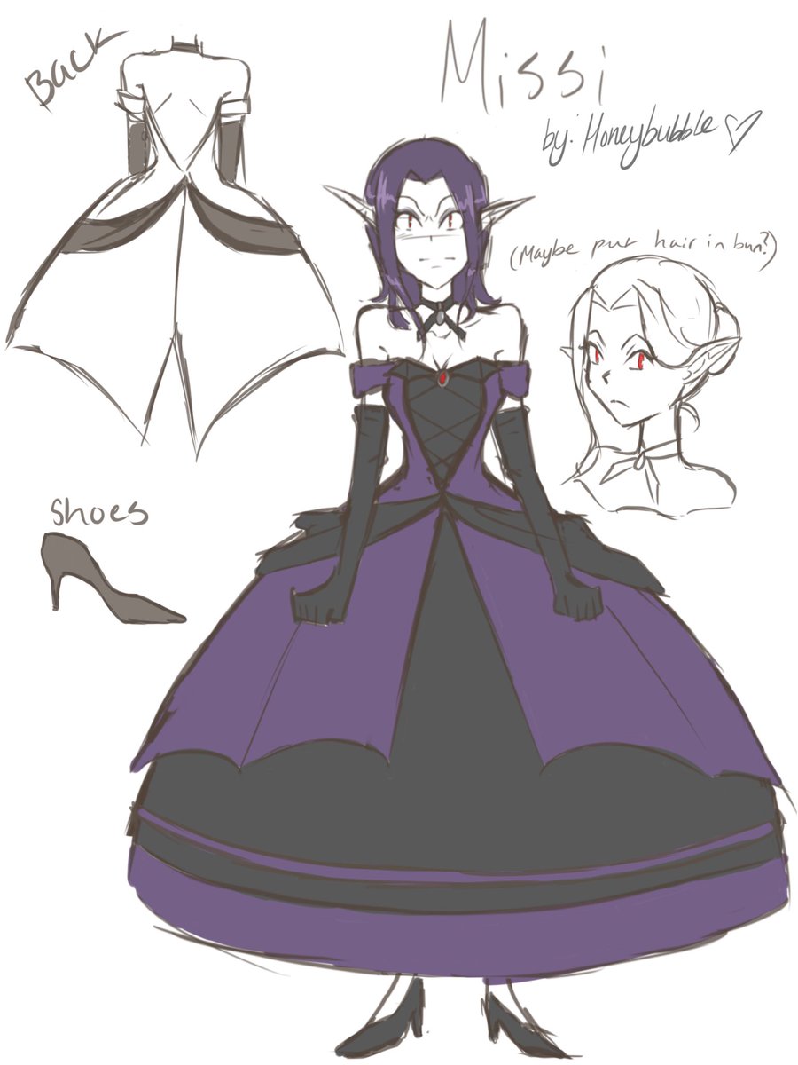 DrawnCutely's tweet photo. #Vampairvogue I drew a cute dress for Missi, hope you like it! https://t.co/xySyqB5eq2