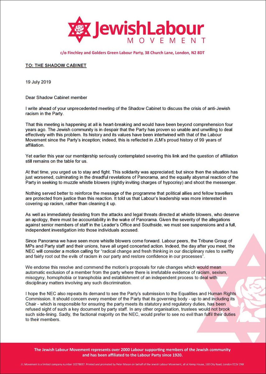 Mike Katz On Twitter I Ve Written On Behalf Of Jewishlabour To