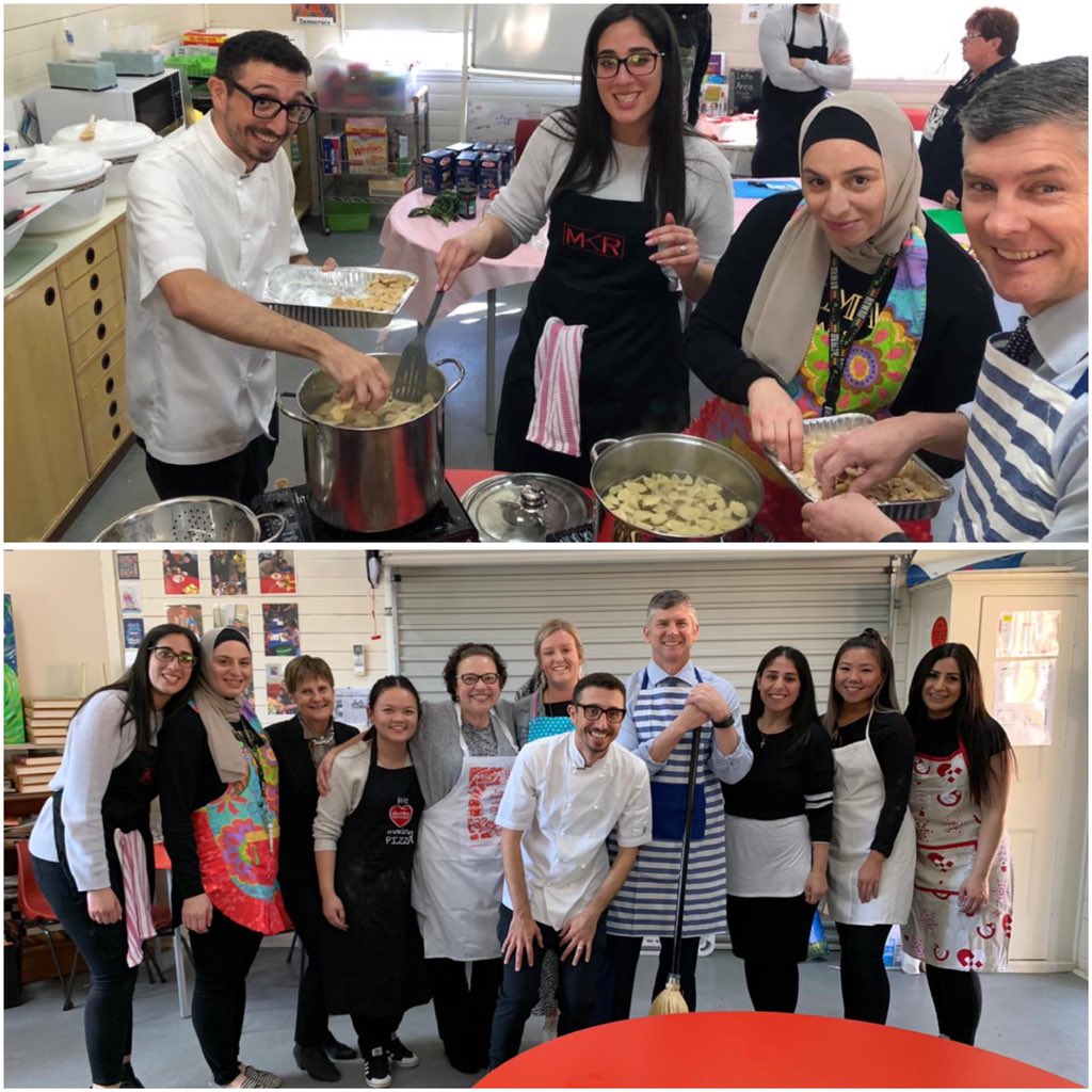 What an exciting first day back! We learnt how to make pasta with @chefdavitonucci 🍝 and then put this together with other dishes for a fantastic Italian feast 🇮🇹🍽😋 <a href="/Genelle029/">Genelle Petruszenko</a> <a href="/FairWestPS/">Fairfield West PS</a> <a href="/ScottsDavidson/">Scott s Davidson</a> @_TrangLe <a href="/Jessica_Rouel/">Jessica Rouel</a> <a href="/KerryFairs/">Kerry Fairs</a> <a href="/mariaoshana33/">Maria Oshana</a> #BacktoSchool