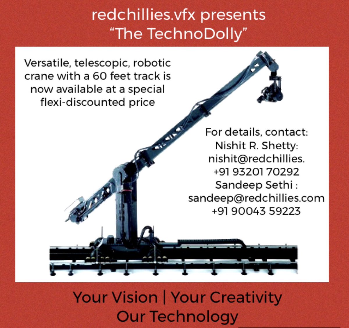 #TheTechnoDolly now available in India at a flexi-discount ! To book, please email nishit@redchillies.com or sandeep@redchillies.com #technodollybyredchillies
