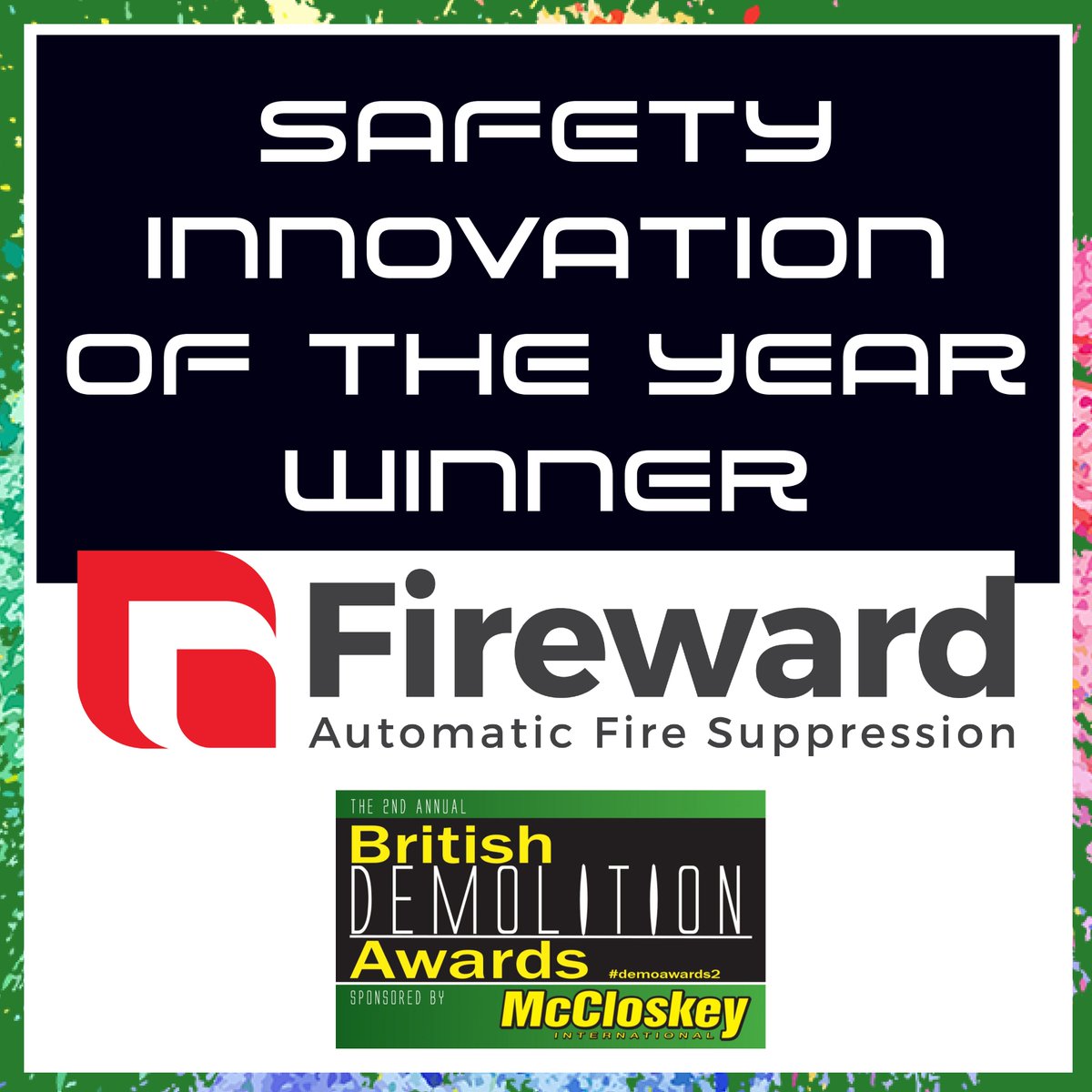 BritDemoAwards's tweet photo. Congratulations to @FireWardnet for winning the Safety Innovation of the Year Award! Keep you eyes peeled for up to date news on the British Demolition Awards website #demoawards2 https://t.co/QsslWt48Mq
