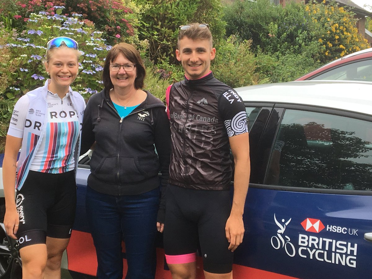 DeanSteep's tweet photo. Delighted to have had @BritishCycling medal-winning Olympic hopeful Ellie Dickinson and Para-cyling coach Andrew Pink staying with us. We wish them every success. https://t.co/wuh1g5s6Lv