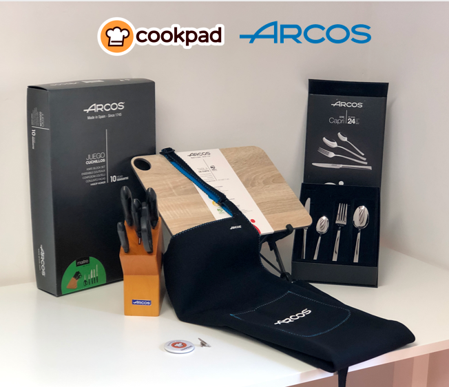 Regalazo en el reto de <a href="/cookpadrecetas/">Cookpad Recetas</a>  esta semana de la mano de <a href="/CuchillosArcos/">Cuchillos Arcos</a> - mas info aquí: cookpad.com/es/concursos/2…