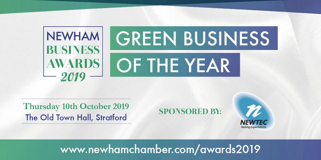 newhamchamber's tweet image. Newham Business Awards.

Calling all businesses in and working in Newham, why not apply for one of our 13 awards, including:

GREEN BUSINESS OF THE YEAR

sponsored by: @Newtec83  

Why and how to apply may be found here:
newhamchamber.com/awards2019/

#NewhamBizAwards #NBA201