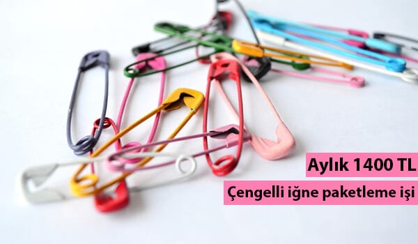 Evde ek iş yaparak aylık 1.400 TL kazanacağınız, çengelli iğne paketleme işi sizleri bekliyor. Detaylı bilgi almak ve başvuru yapmak için bit.ly/cengelliigne adresini ziyaret edebilirsiniz. #dolar #evdeekiş #ekgelir #işfırsatı #işkur #işilanları #ekonomi #para