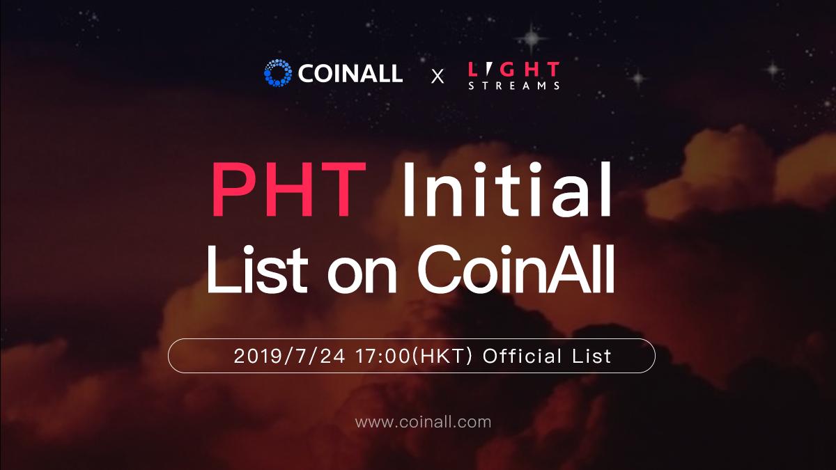 lightstreams_io's tweet photo. Extremely pleased to announce that Lightstreams Photons (PHT) will be listed on CoinAll @CoinallU
 July 25th 2019! Read the full announcement here: https://t.co/LYxszLjquM https://t.co/lUHjgrjb94