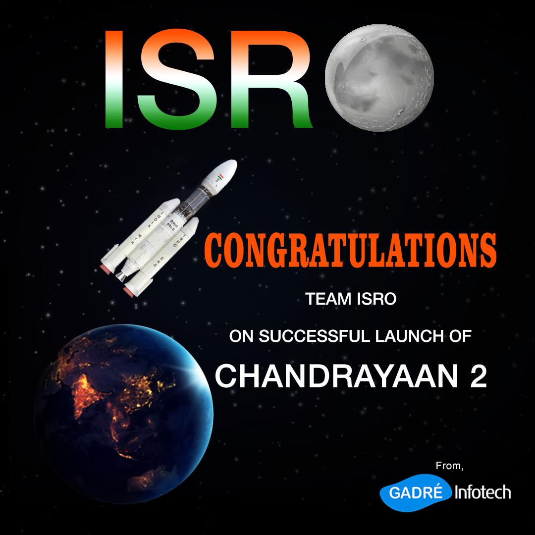 gadre_infotech's tweet image. #ISRO #Chandrayaan2 
Congratulations to ISRO for historic launch of Mission Chandrayaan 2