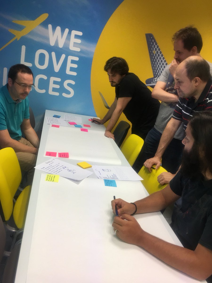 merybere's tweet image. Pues hoy toca sesión de #MapeodeProducto con un equipo de @vueling IT, utilizando los aprendizajes que nos trajeron @matejovski y @Kalamitatys de @MakotoSquad 
#UserJourneyMapping