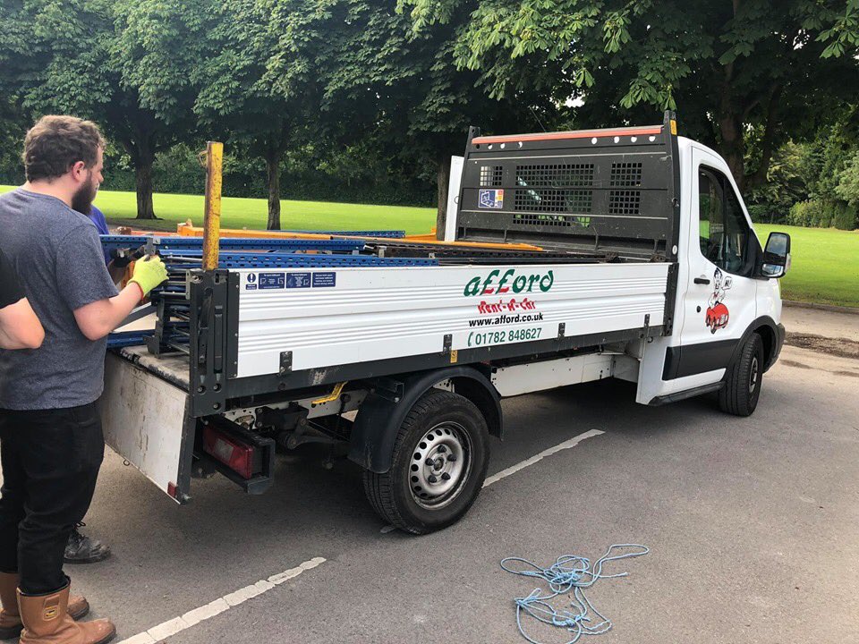 StaffsBeerFest's tweet photo. Our fantastic Volunteer Team are already on site setting the racking for all of our beers to arrive!! In fact; some have already arrived!! 

Fancy a drink? 🍻

Stafford Beer &amp; Cider Festival; starts this Thursday!!!! 🍻🍸🍺 https://t.co/QQmEb30XOs