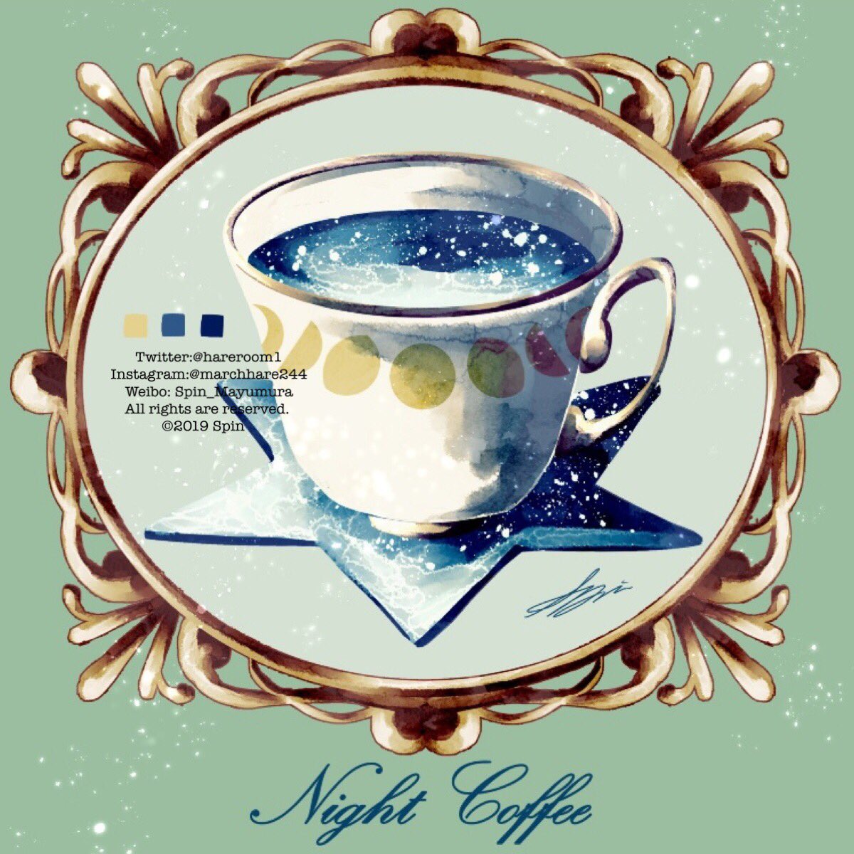 「架空喫茶「Night Sky」 」|Spin@3.25~26出版記念展/作品集2巻発売中のイラスト