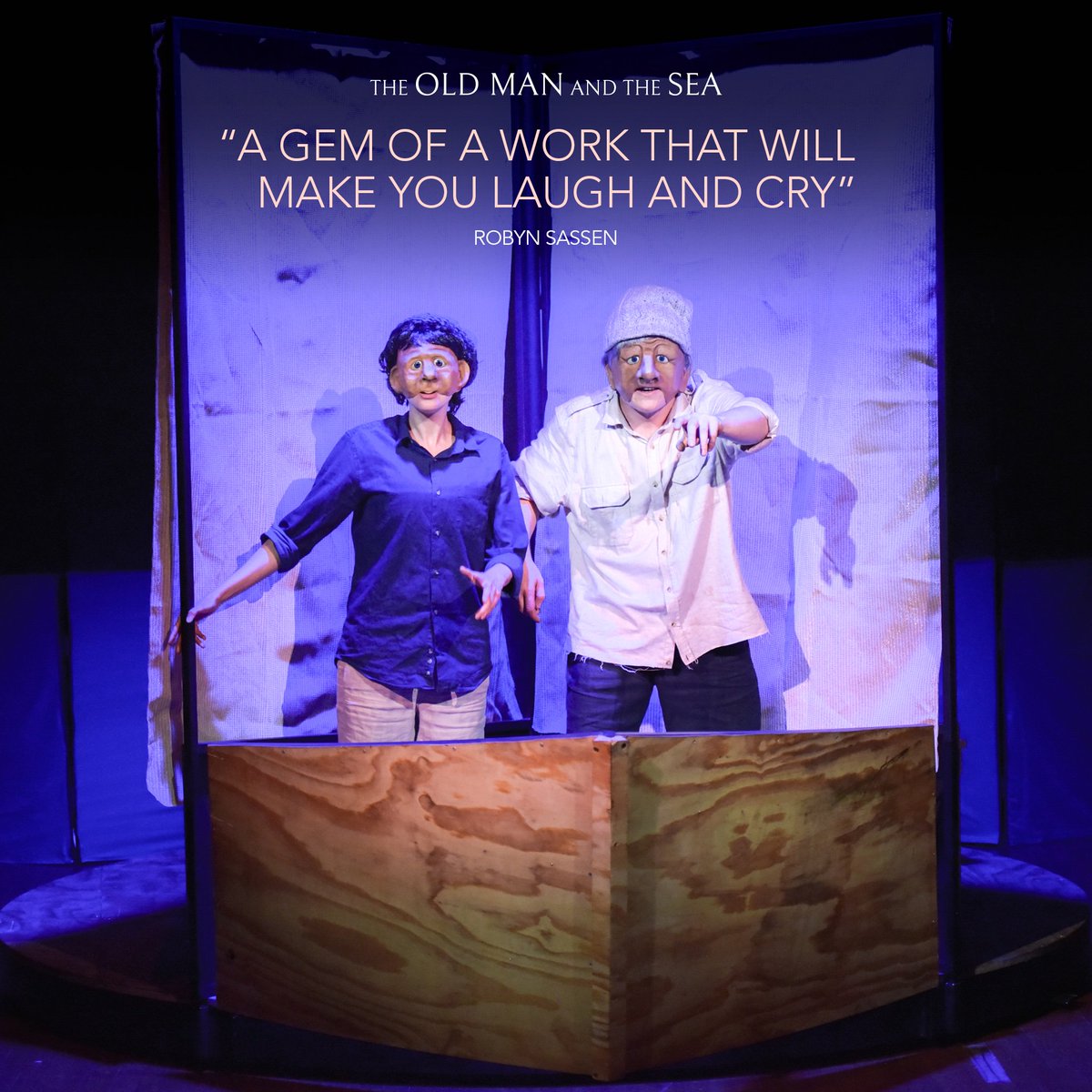 We are one week away from welcoming the first audience to @ContagiousStory's adaptation of Hemingway's classic tale, THE OLD MAN AND THE SEA!

Secure your tickets now from thefugard.com or 021 461 4554.