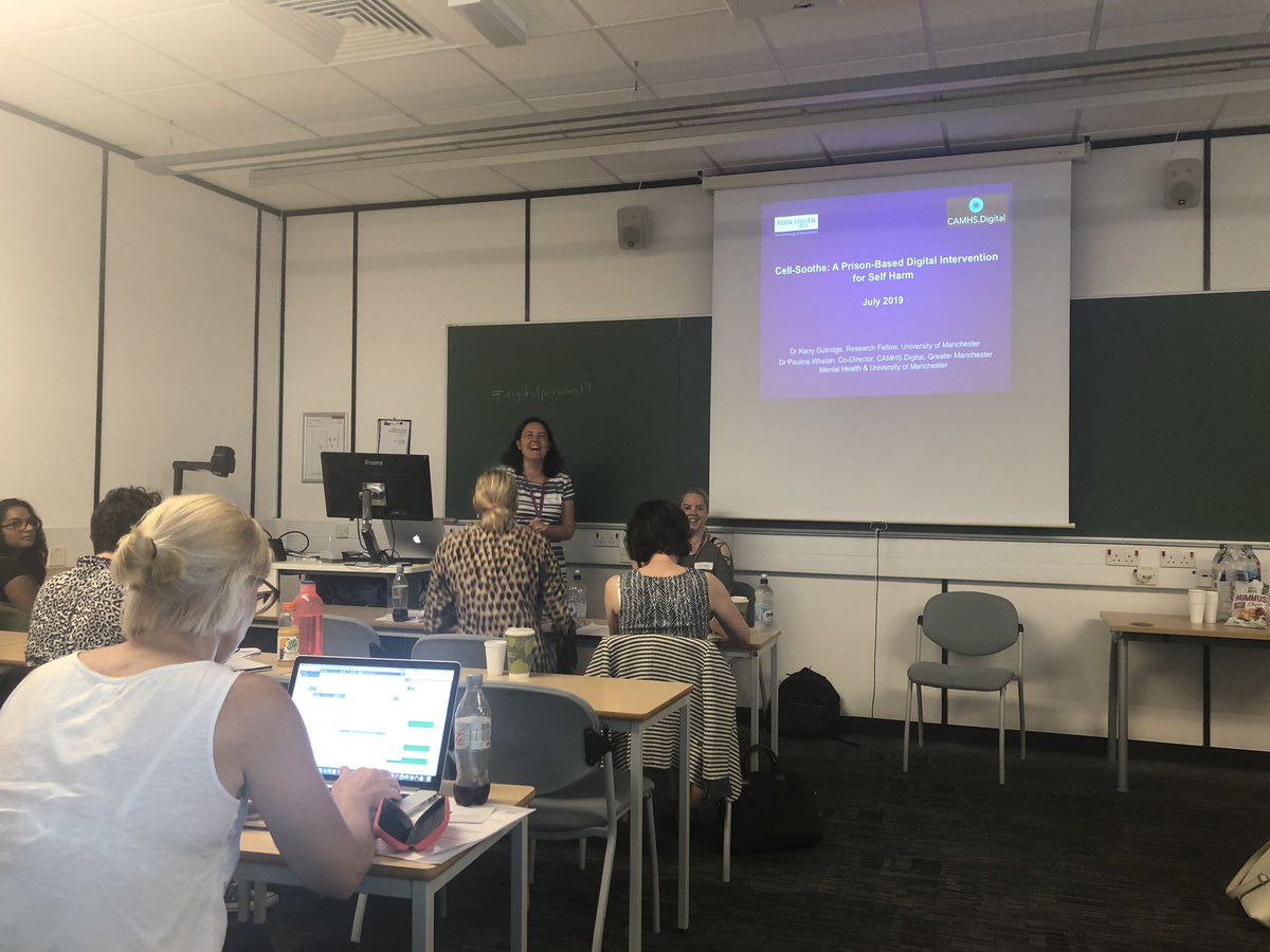 Talking about women's #mentalhealth in #prisons today at the Digital Innovations in Prison event in #manchester - making sure that #interventions happen at the right time
#digitalprisons19