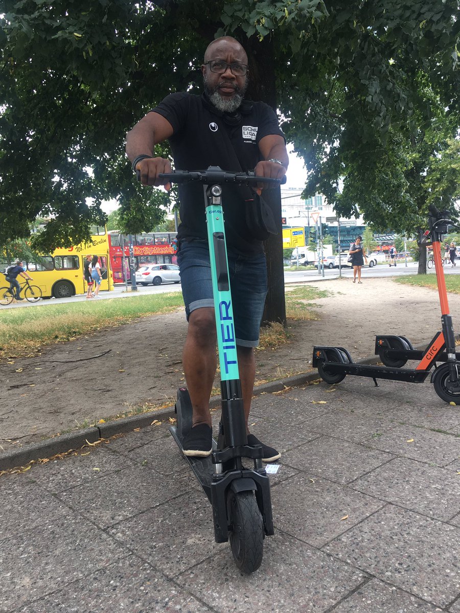 occp1967's tweet photo. WoW! Had enough fun today with the Scooter. At first, l was afraid but later decided to pick courage. #BerlinFun 🛴💥☀️👌 https://t.co/HhaKzZbv3E