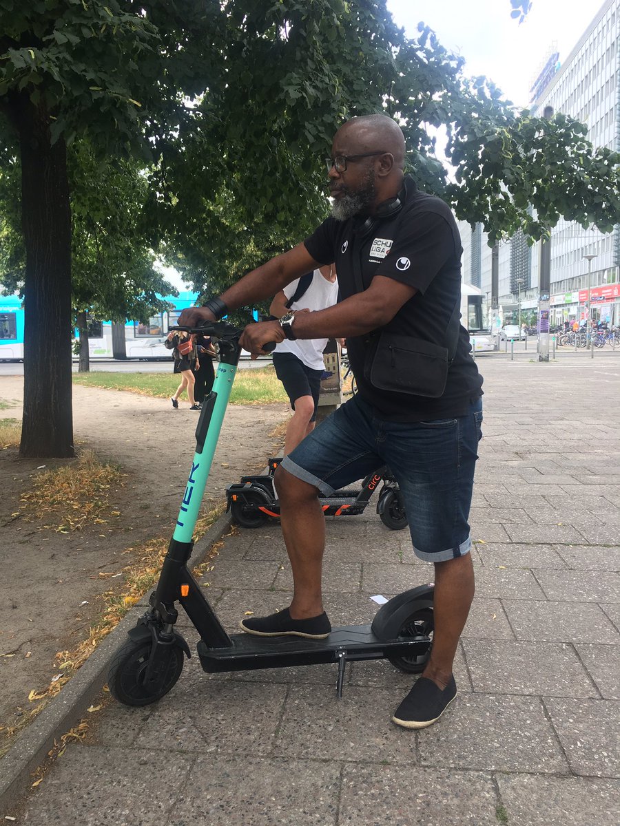 occp1967's tweet photo. WoW! Had enough fun today with the Scooter. At first, l was afraid but later decided to pick courage. #BerlinFun 🛴💥☀️👌 https://t.co/HhaKzZbv3E