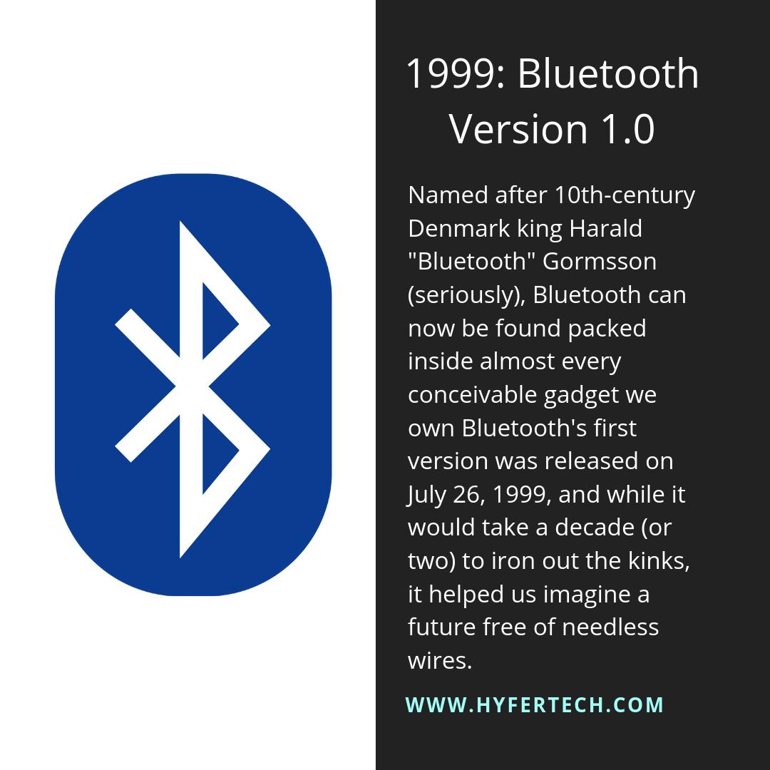 HyferTech's tweet image. The history of technology is very old, at Hyfer Technologies, we would like to look back at the technologies that changed the industry . Today it is the #bluetooth introduced in #1999.
Source: ow.ly/CTtW50uA8Hl
#MotivationalMonday #history #Hyfertech