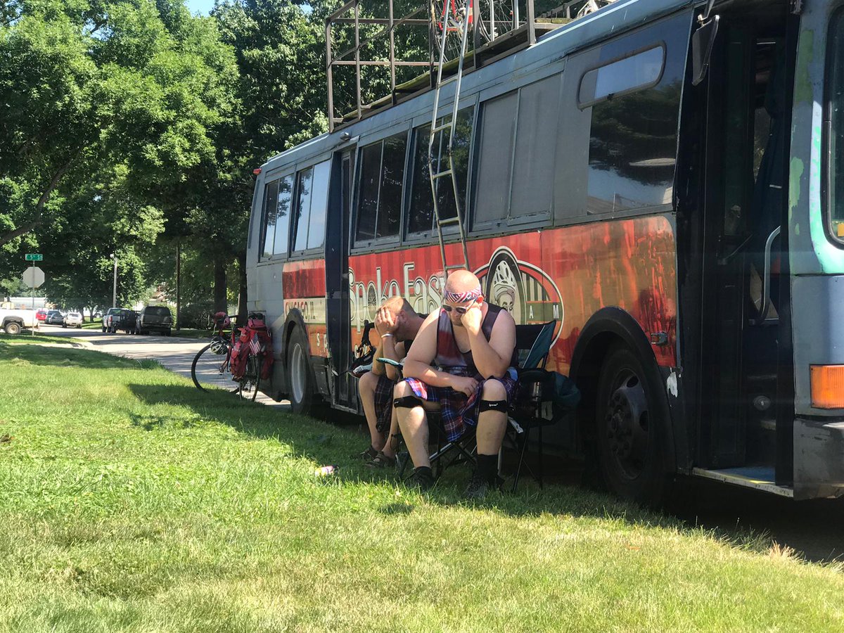 Finely tuned athletes. #ragbrai2019