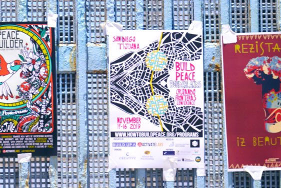 ActivateLabsX's tweet photo. The #BuildPeace2019 posters are out. Yesterday we took them to the border part of our #peaceActivation. Our partners @EspacioMigrante has them for pick up at the Tijuana shelter. Get yours today!! @howtobuildpeace @HelenaPuigL @Peace_Engineer https://t.co/Xz700HSEqS