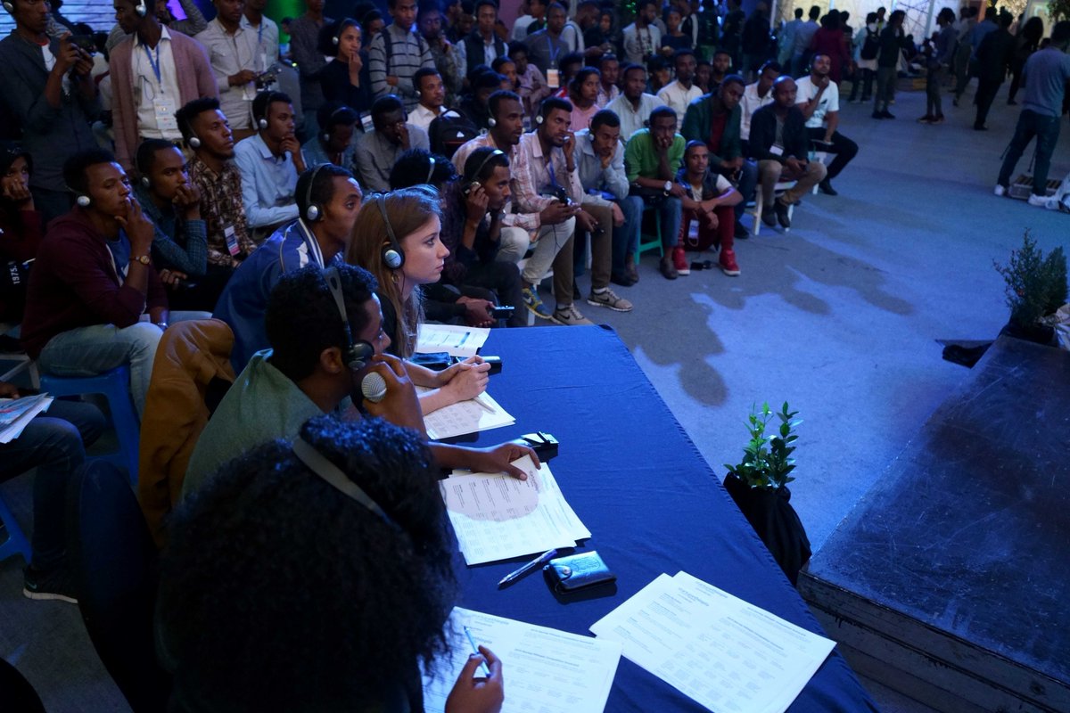 startupethiopia's tweet photo. Semi-finalists pitching on silent stages. 

#StartupEthiopia2019 #startups #addisababa #Ethiopia https://t.co/KxljyJ8ASb