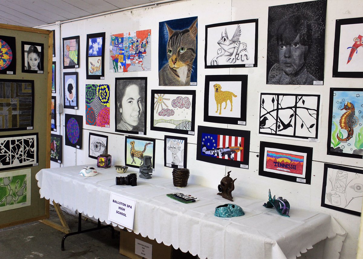 BSCSD's tweet photo. The District's display of student artwork and projects received the first place award in this year's Showcase of Schools at the Saratoga County Fair. The fair is held July 23-28, 2019 at the Saratoga County Fairgrounds in Ballston Spa. Please visit https://t.co/dAsKmWzpwQ #BSCSD https://t.co/hHDFKi9Gzn