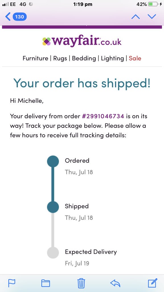 _Servicecharges's tweet image. @WayfairUK hi can you let me know when my rug is being delivered as it was meant to be on Friday?