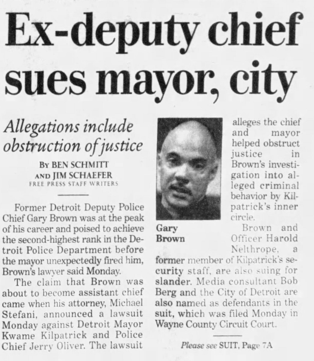 A whistleblower lawsuit raises questions about whether Kwame Kilpatrick had something to hide. And an explosive secret is revealed.

Episode 13, "Gary Brown v. Mayor of Detroit," is now available wherever you listen. 
crimetownshow.com/episodes-detro…