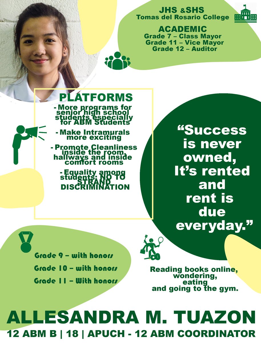 TRCPerspective's tweet photo. Allessandra Morales Tuazon, 12 ABM Coordinator under APUCH Party (Aspiring with Passion United through Comradeship and Hope) https://t.co/gwuOPknj9s