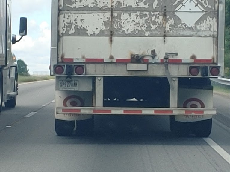 scarletmouse6's tweet photo. @Target FYI you've got two truck drivers on I20-W in GA having a grand old time blocking both lanes doing 60MPH in a 70PMH zone. Been at it for MILES. Might want to chat with them. https://t.co/e4HZkFDi0G