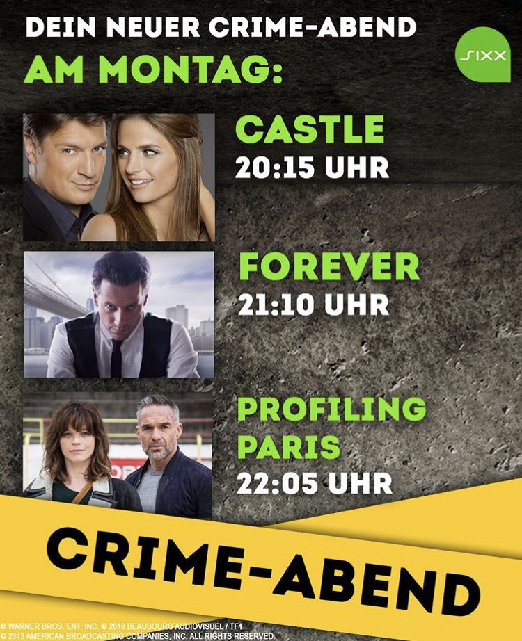 sixxTV's tweet photo. #Castle und Beckett kämpfen gegen ihren größten Feind. 🕵🏻♂️🕵🏼♀️ Los geht‘s mit unserem #CrimeFever. https://t.co/eNil9UmfXT