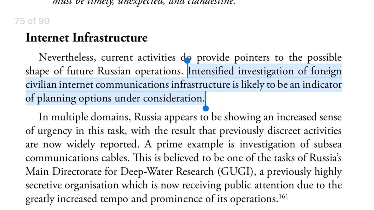 43/ AN INCREASED SENSE OF URGENCY: Russia now operates its IW in the light of day—its tactics evolving.Back when this report was written, Eastern Ukraine was the lab and U.S. warned of GPS spoofing to defeat navigational systems and subsea communication cables.We are the lab.