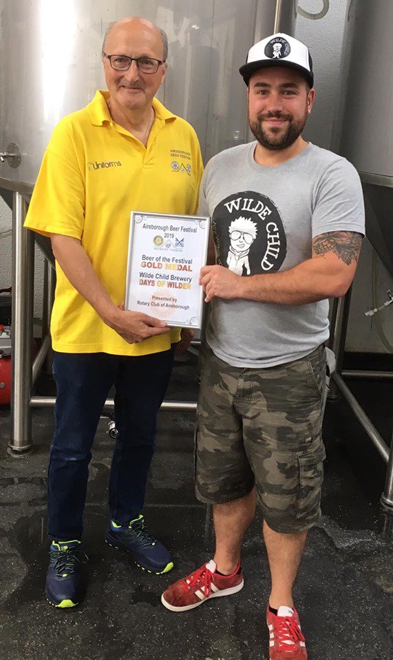 AireboSecretary's tweet photo. Congratulations @WildeChildBeer for being the best beer of our #AireboroughBeerFestival 
You are truly an unruly beast!
Hope to have you again next year!
Cheers!🍻
#aireborough #rotary #weareforcommunities https://t.co/e7gPYJ9zHB