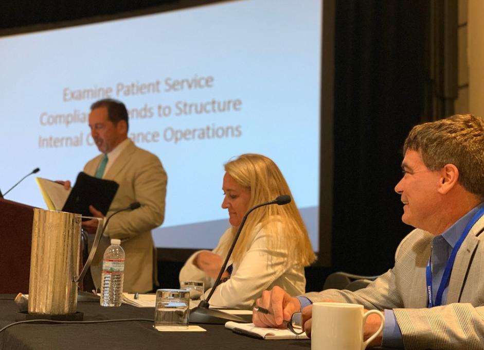 WorldCongress's tweet photo. Great insight from our panel "Examine Patient Service Compliance Trends" with L. Stephan Vincze of Trestle Compliance, Matt Holley of @PharmingGroup, Jennifer McGee of @OtsukaUS, and Chris Primiano of @Karyopharm.
#Integrate19 #SpecialtyDesign #Compliance #HubDesign https://t.co/2nSAKa2MI4