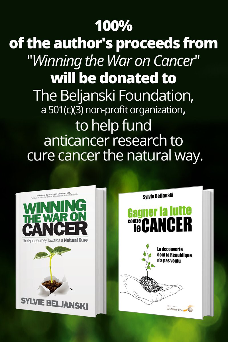 Support <a href="/BeljanskiF/">Beljanski Foundation</a> work towards finding a natural cure for cancer by reading Winning The War On Cancer: The Epic Journey Towards a Natural Cure and Gagner la lutte centre le Cancer. 100% of the author's proceeds are donated to our cancer research programs.