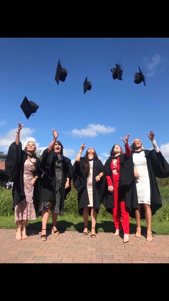 MrsLMBowles's tweet photo. What a day! Sun was shining....everyone was in good spirits!! @edgehill it’s the best 3 years of my life (well apart from having my children of course 😜) here’s to our new adventures #EHUGrad #ehugrad https://t.co/hFjWgX2FGm