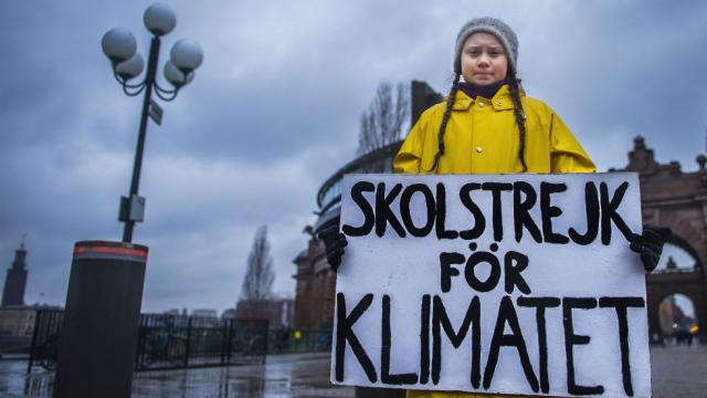 thehill's tweet photo. Swedish teen Greta Thunberg receives Normandy's Freedom Prize, donates prize money to climate groups https://t.co/XBSXLJa3U4 https://t.co/TajvTE9g3N