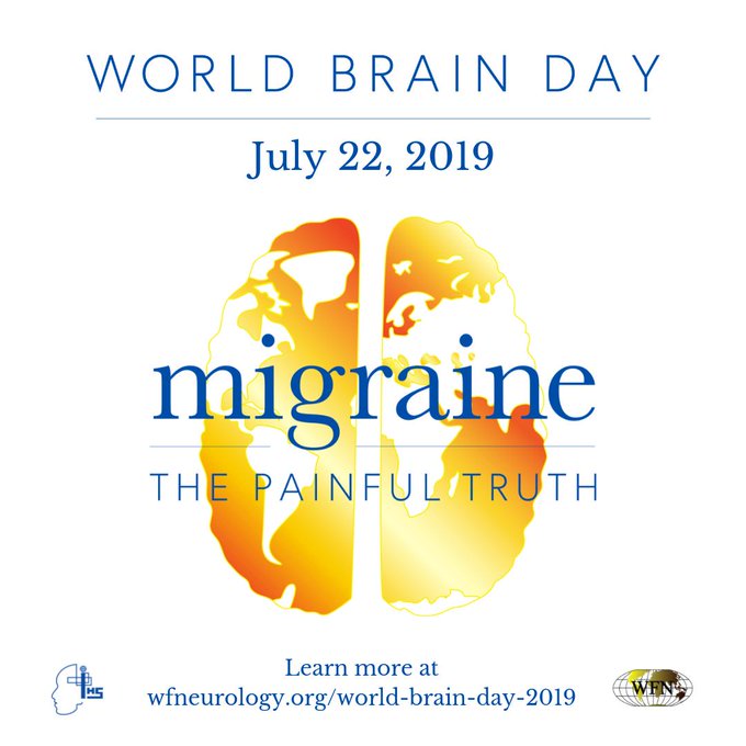 #DíasdeSalud
22 de Julio #DiaMundialDelCerebro
Este año se centra en la #migraña, la enfermedad cerebral más común a nivel mundial y que afecta a más de 5 millones de personas en España.
Más info: http://www.sen.es/