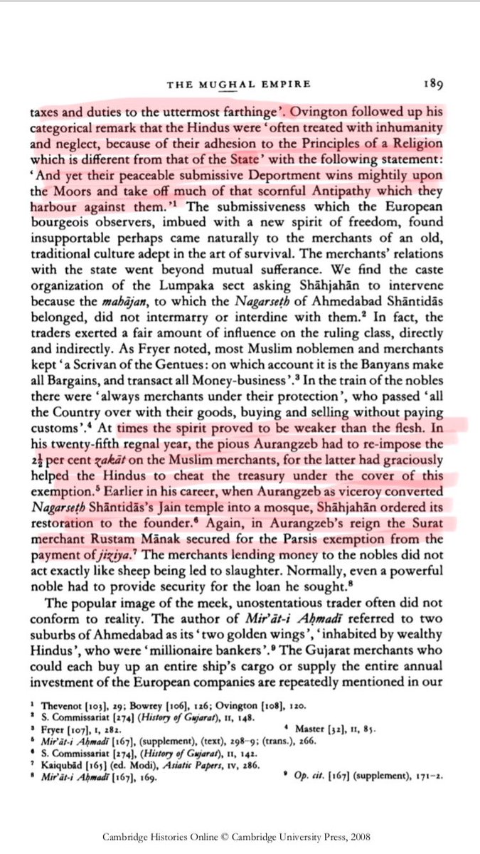 43/n Not to forget Irfan Habib quotes Ovington on pg189 to explain that Hindus were often treated with inhumanity & neglect, bcoz of their adhesion to the principles of a religion which is different from that of the state. This was happening under the Mughal reign.